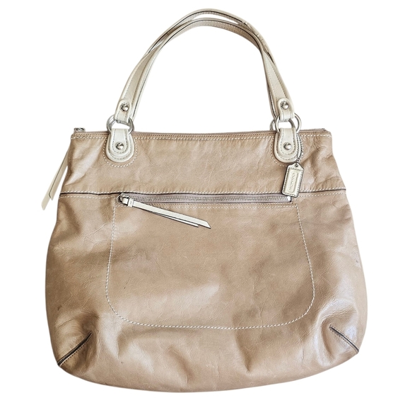 Y2k Vintage Coach Hampton Large Leather Purse Tote 18998 - Picture 1 of 11